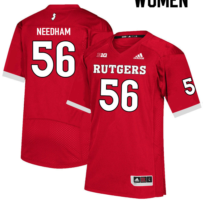 Women #56 Tyler Needham Rutgers Scarlet Knights College Football Jerseys Sale-Scarlet